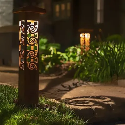 Luzes externas de aço Corten: o complemento perfeito para sua paisagem